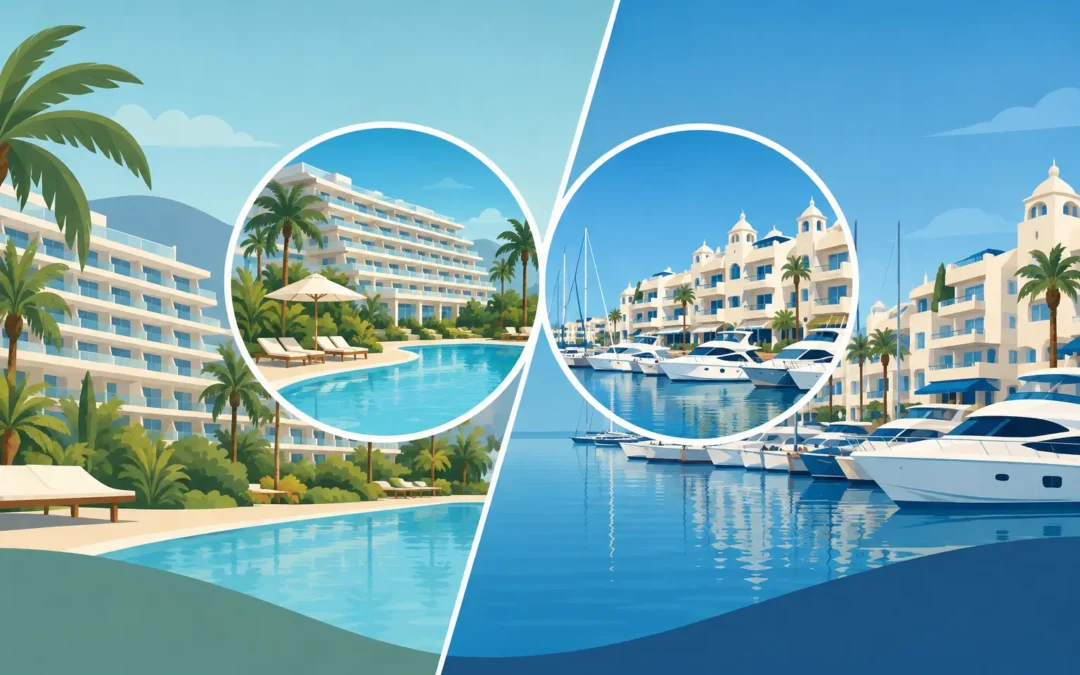 BenalBeach versus Puerto Marina accommodation